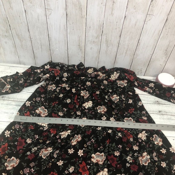 Ophelia Roe High Neck Mock Floral Dress Small - Picture 8 of 14